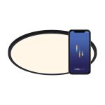 Nordlux Oja Smart 29 Deckenleuchte Metall Schwarz 15W 1600lm - 827-865 Abstimmbares Weiß | 294mm - Wifi und Blautooth Dimmbar