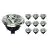 Mehrfachpackung 10x Noxion Lucent LED-Spot GU10 AR111 15W 850lm 40D - 930 Warmweiß | Höchste Farbwiedergabe - Dimmbar - Ersatz für 100W