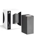 D'Lite Applique Murale Vrebos Aluminium Noir Up & Down | IP54 - Convient Pour 2x GU10