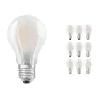 Lot 10x Osram CLASSIC LED E27 Poire Filament Dépolie 4.8W 470lm - 827 Blanc Très Chaud | Dimmable - Équivalent 40W
